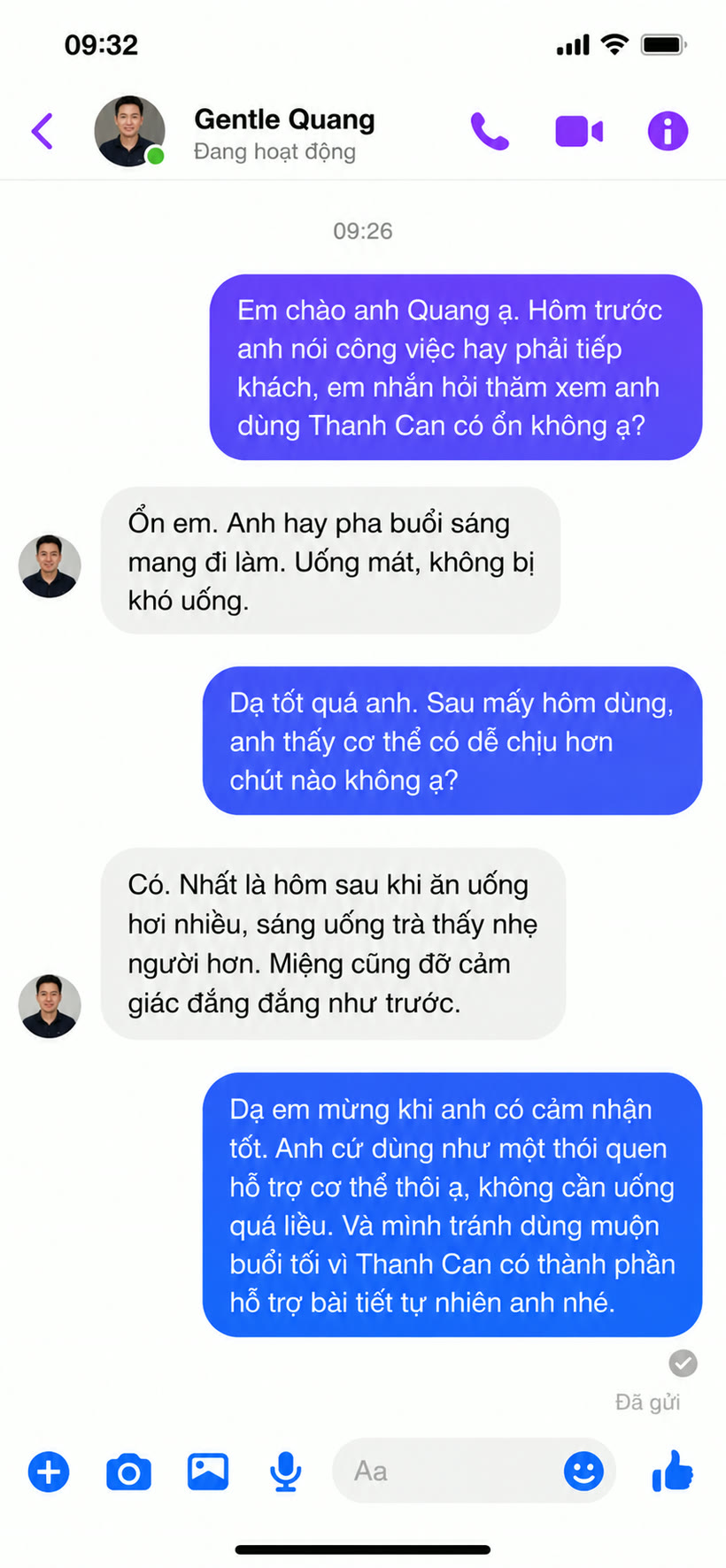 Phản hồi khách hàng Thanh Can Thất Vị 1