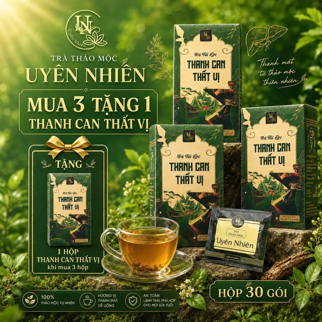 Combo 4 hộp mua 3 tặng 1 Thanh Can Thất Vị